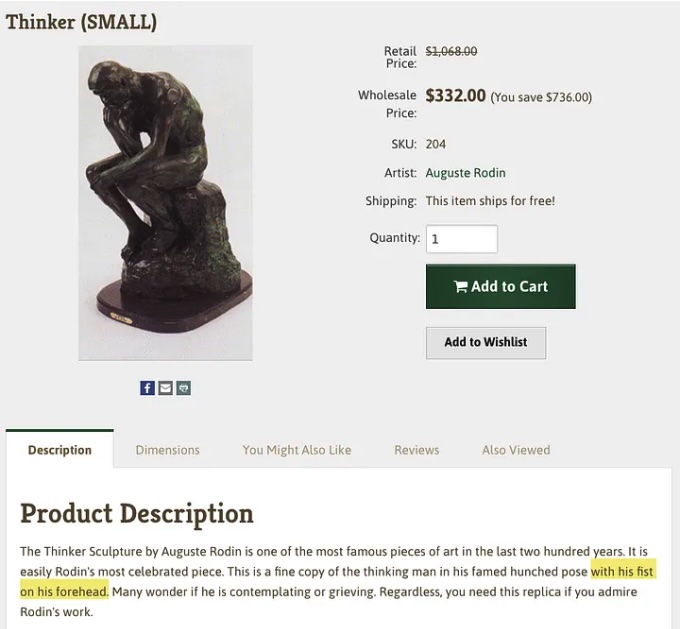 The Thinker variation F